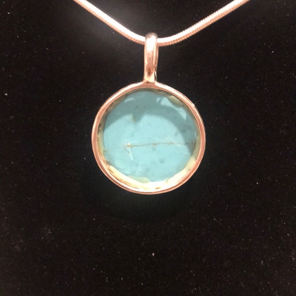 Sterling silver and turquoise pendant only. - Picture 3 of 5